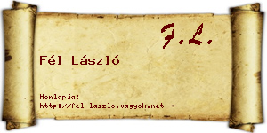 Fél László névjegykártya